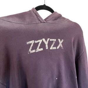 ZZYZX Purple Distressed Hoodie